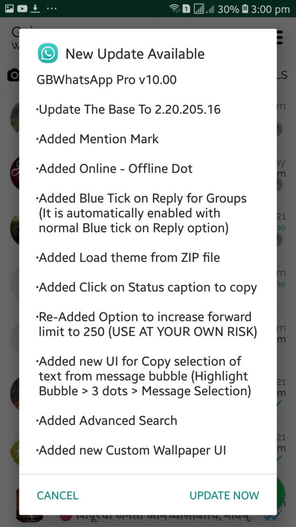 Telecharger WhatsApp Nouvelle Version GB
